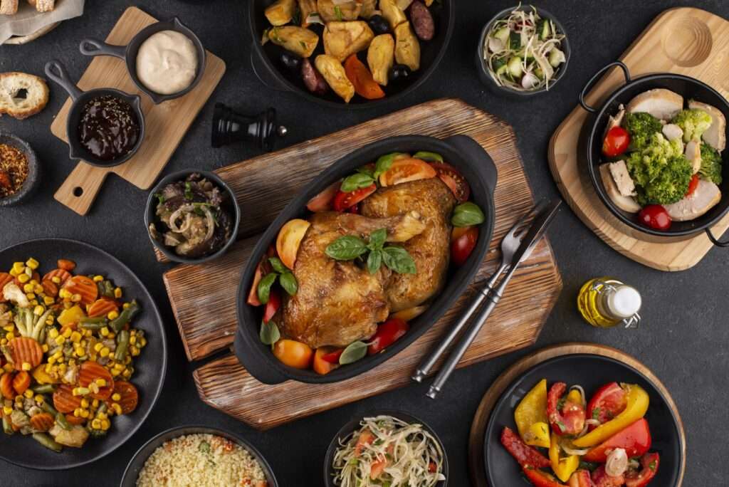 6 Best Places for Sizzlers in Mumbai 2023 2 top view table full delicious food composition 2